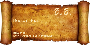 Bucsa Bea névjegykártya